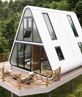 Camping pod Prefab Palm house Triangle home Cabin House steel structure Customized prefab home Frame Prefab Houses