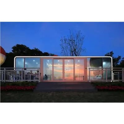 Top quality 20ft and 40ft modular house indoor home office pod apple cabin office pod house home living container house