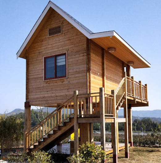 Well-designed Prefabricated Tiny House For Holiday A Frame Wooden House
